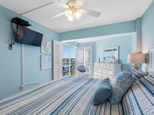 19925 Gulf Blvd Unit 402, Indian Shores, FL 33785 - bedroom featuring ceiling fan