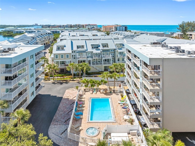 19925 Gulf Blvd Unit 402, Indian Shores, FL 33785 - bird's eye view with a water view
