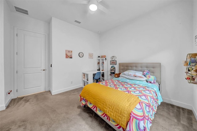 3096 Great Banyan Way, Wesley Chapel, FL 33543 - bedroom featuring carpet, baseboards, and ceiling fan