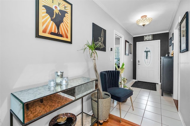 202 S Hesperides St, Tampa, FL 33609 - entrance foyer with crown molding and tile patterned floors