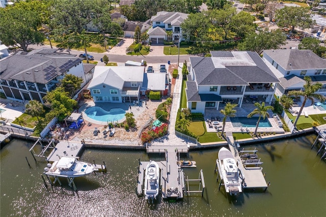 2501 S Dundee St, Tampa, FL 33629 - aerial perspective of suburban area featuring a pool area and a large body of water