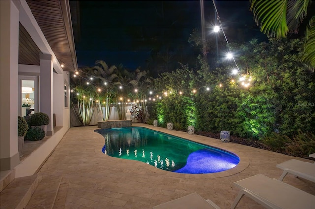 2501 S Dundee St, Tampa, FL 33629 - pool at night with a patio area