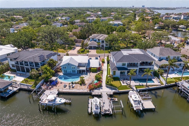 2501 S Dundee St, Tampa, FL 33629 - aerial view of residential area with a pool area and a large body of water