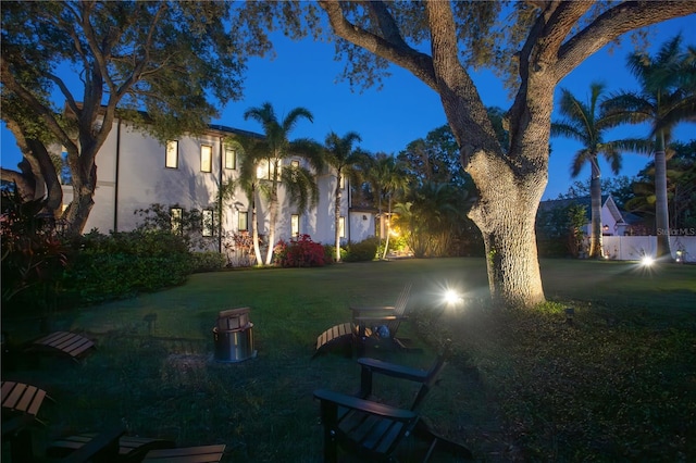 2501 S Dundee St, Tampa, FL 33629 - yard at twilight with a lawn