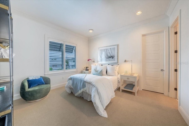 2501 S Dundee St, Tampa, FL 33629 - carpeted bedroom with crown molding, recessed lighting, and baseboards