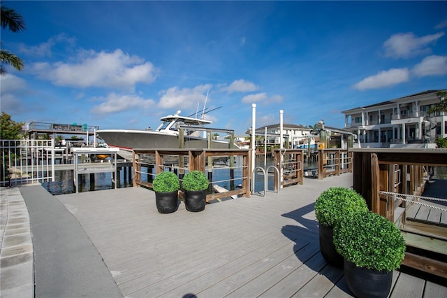 2501 S Dundee St, Tampa, FL 33629 - deck featuring boat lift and a boat dock