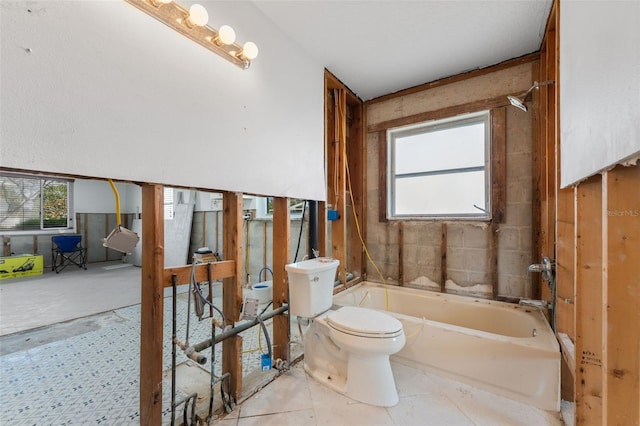 bathroom with toilet and a wealth of natural light