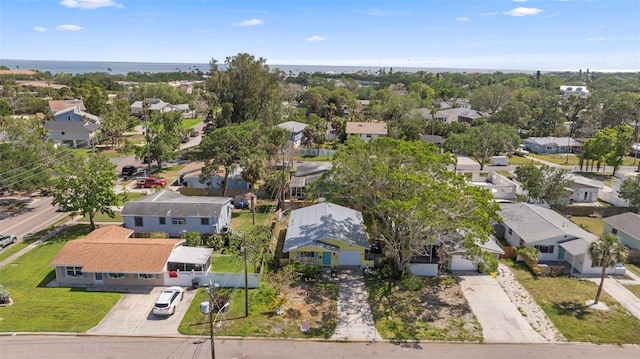 aerial view with a residential view