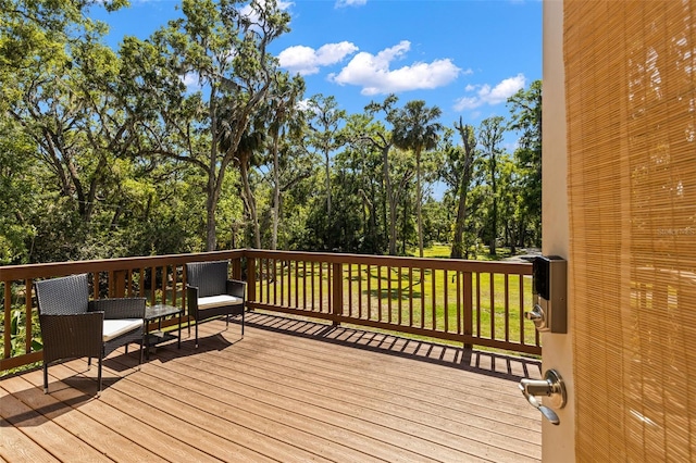 view of wooden terrace