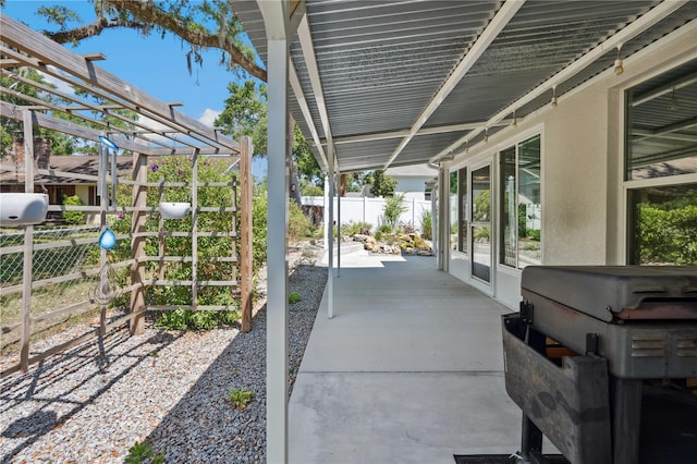 view of patio / terrace with fence