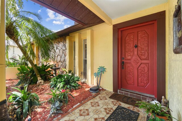 11383 Pickford St, Spring Hill, FL 34609 - property entrance with stucco siding