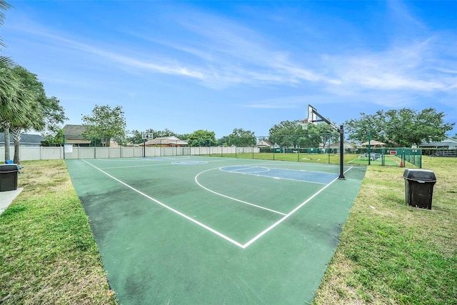 1830 Citrus Orchard Way, Valrico, FL 33594 - view of basketball court featuring a yard, fence, and community basketball court