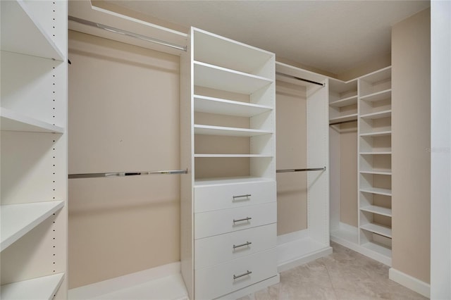 view of walk in closet