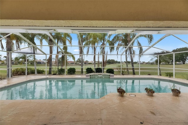 pool featuring a patio and a lanai