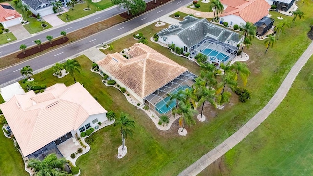 drone / aerial view featuring a residential view