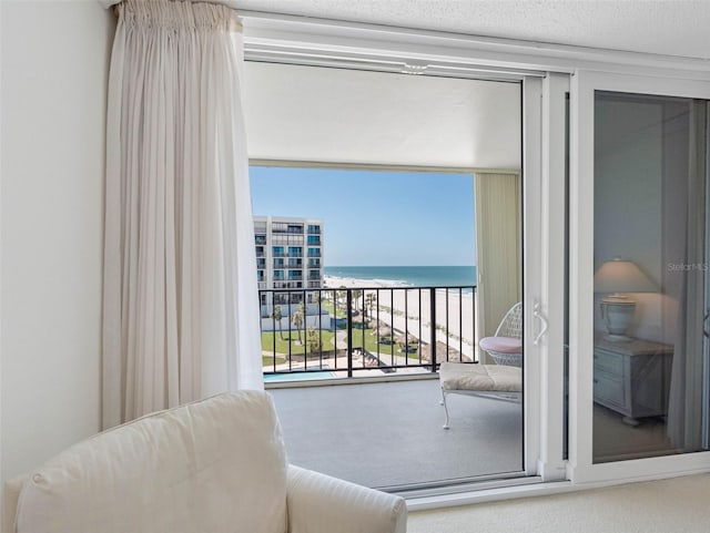 1400 Gulf Blvd Unit 511, Clearwater Beach, FL 33767 - interior space featuring a water view and carpet floors