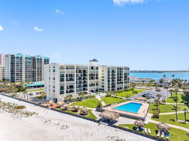 1400 Gulf Blvd Unit 511, Clearwater Beach, FL 33767 - drone / aerial view with a water view