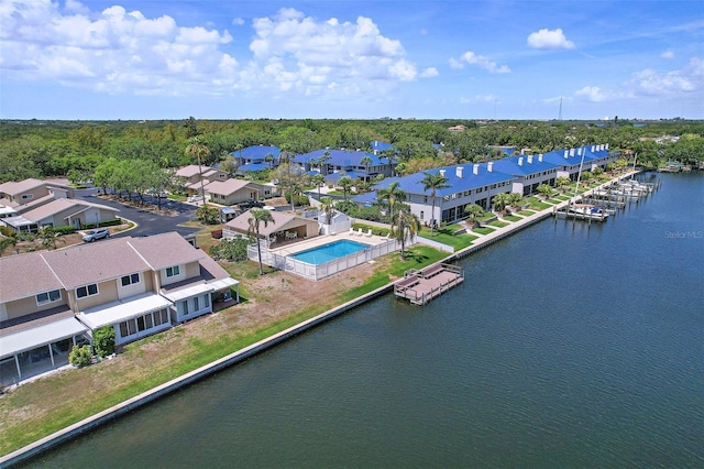 6490 Cape Hatteras Way NE Unit 4, Saint Petersburg, FL 33702 - bird's eye view featuring a residential view and a water view