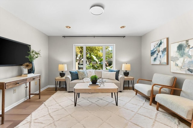 1232 Sedeeva Cir S, Clearwater, FL 33755 - living area featuring light wood-style flooring and recessed lighting