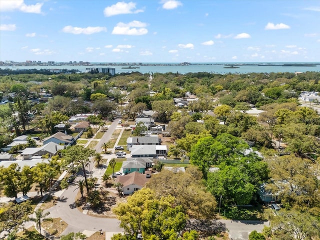 1232 Sedeeva Cir S, Clearwater, FL 33755 - aerial view of residential area featuring a nearby body of water and a tree filled landscape