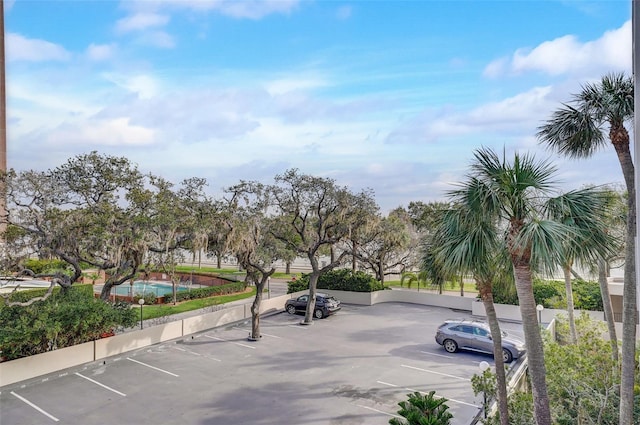 view of uncovered parking lot
