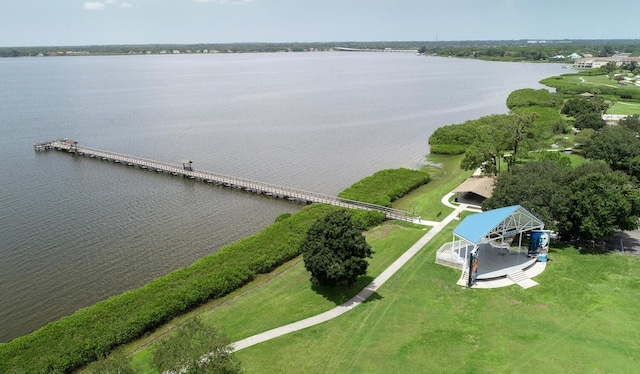bird's eye view of a nearby body of water