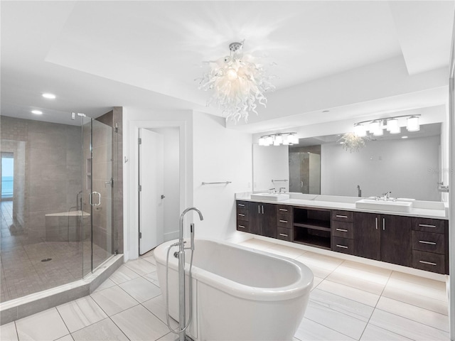 19816 Gulf Blvd Unit 602, Indian Shores, FL 33785 - full bath with double vanity, tile patterned flooring, and a sink