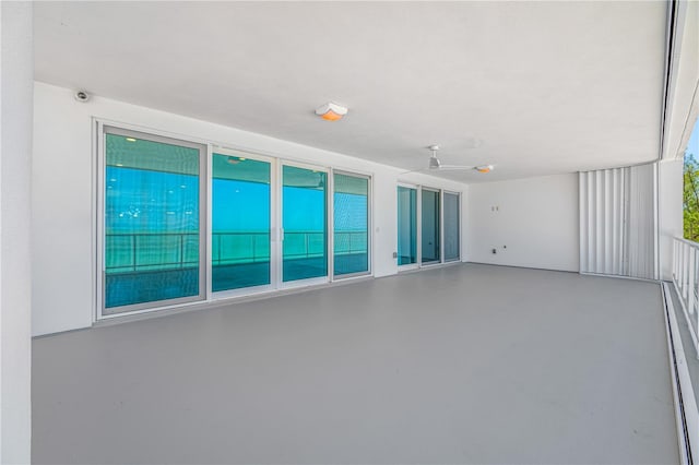 19816 Gulf Blvd Unit 602, Indian Shores, FL 33785 - exterior space with a ceiling fan and finished concrete flooring