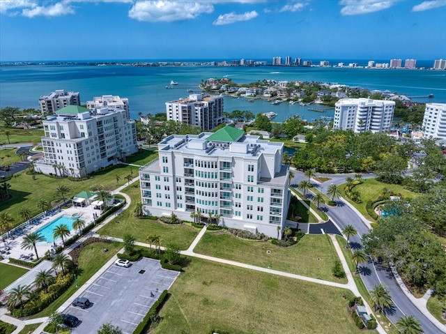 145 Belleview Blvd Unit 201, Belleair, FL 33756 - bird's eye view with a city view and a water view
