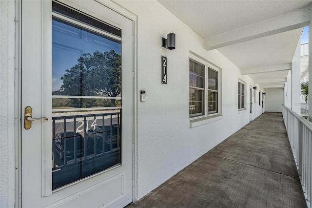 view of doorway to property