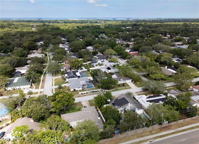 drone / aerial view with a residential view