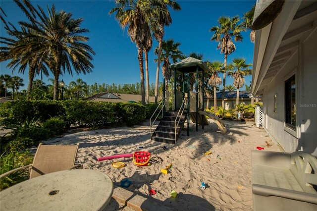 view of play area