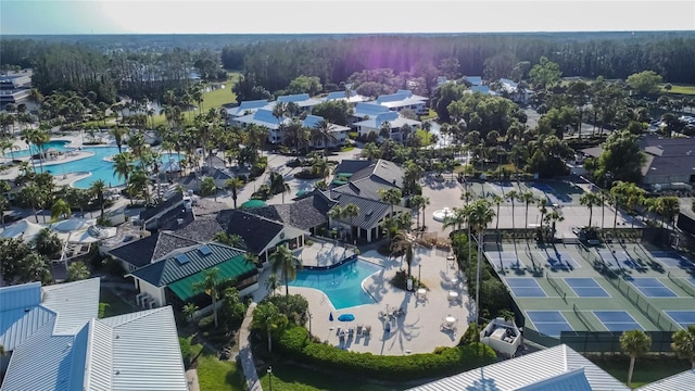 bird's eye view with a residential view