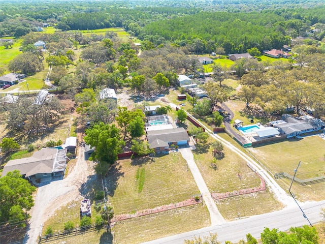 aerial view with a view of trees and a residential view