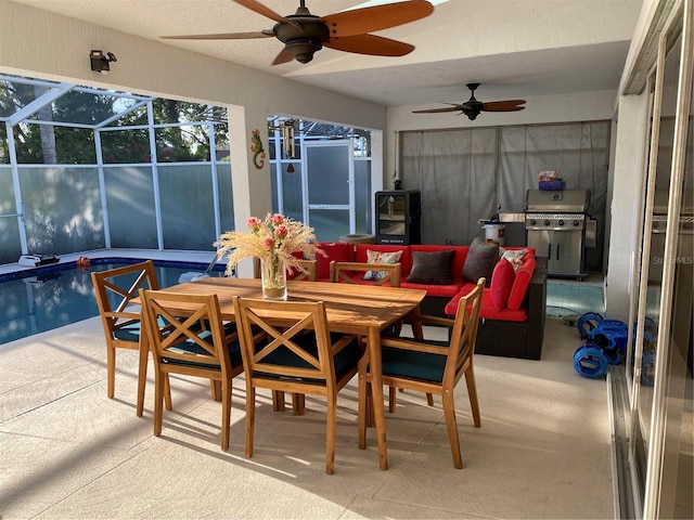 view of sunroom / solarium