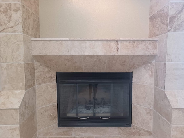 details with a fireplace