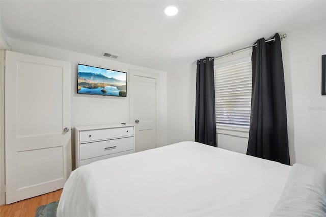 3611 4th Ave N, Saint Petersburg, FL 33713 - bedroom with visible vents, recessed lighting, and light wood-style floors