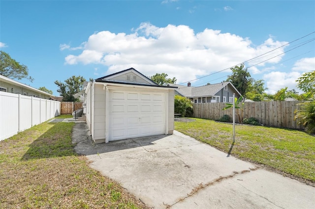 3611 4th Ave N, Saint Petersburg, FL 33713 - detached garage featuring fence and concrete driveway