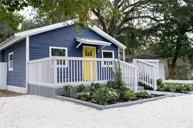 view of bungalow-style home