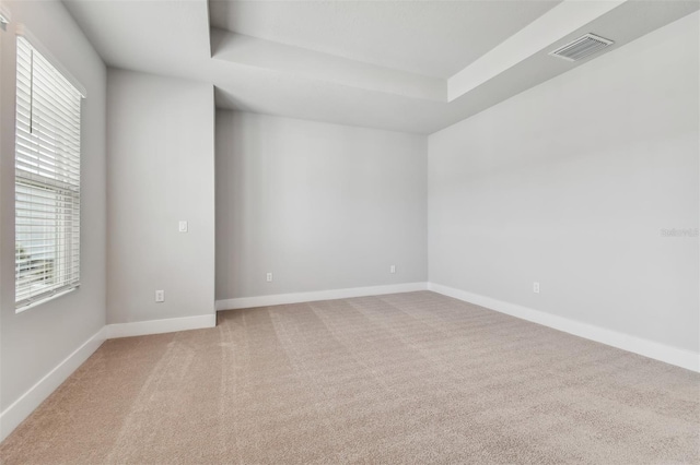 445 31st Way N, Saint Petersburg, FL 33713 - empty room with visible vents, a raised ceiling, a healthy amount of sunlight, and light colored carpet