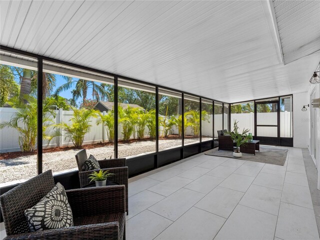 view of sunroom
