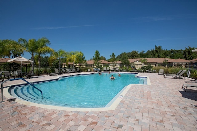 336 Silver Falls Dr, Apollo Beach, FL 33572 - pool featuring a patio area and fence