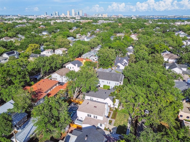 drone / aerial view with a residential view