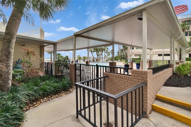 view of patio with fence