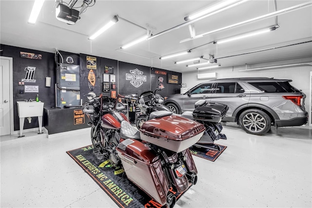 garage featuring a garage door opener