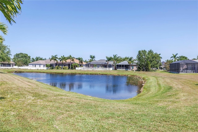 property view of water featuring a residential view