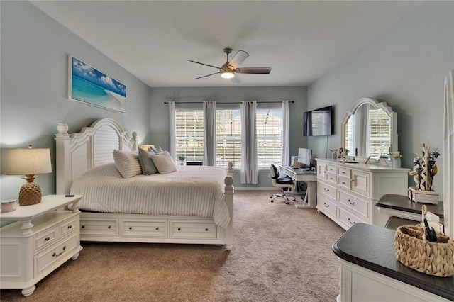 20537 Lace Cascade Rd, Land O Lakes, FL 34637 - carpeted bedroom featuring a desk and ceiling fan