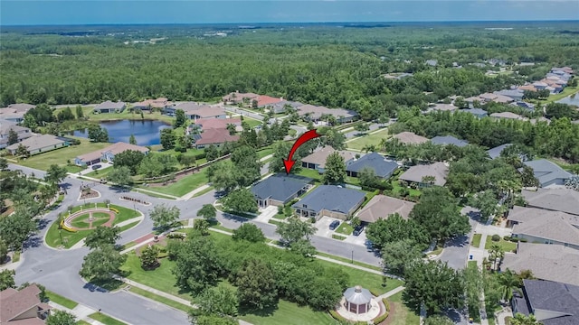 20537 Lace Cascade Rd, Land O Lakes, FL 34637 - aerial view of property's location featuring a forest and nearby suburban area