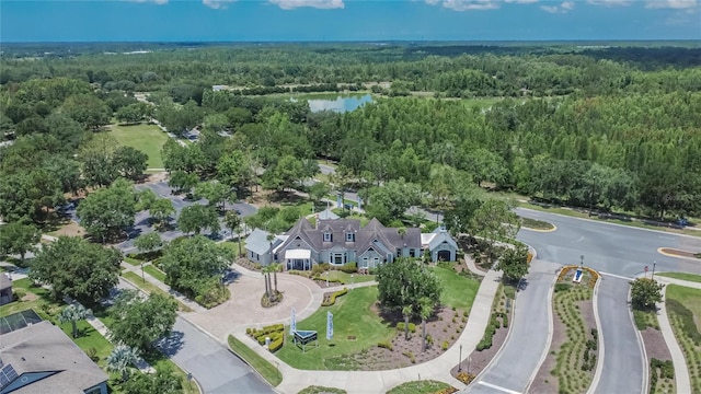 20537 Lace Cascade Rd, Land O Lakes, FL 34637 - aerial view of property and surrounding area with a heavily wooded area, a large body of water, and nearby suburban area