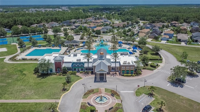 20537 Lace Cascade Rd, Land O Lakes, FL 34637 - aerial view of a pool area